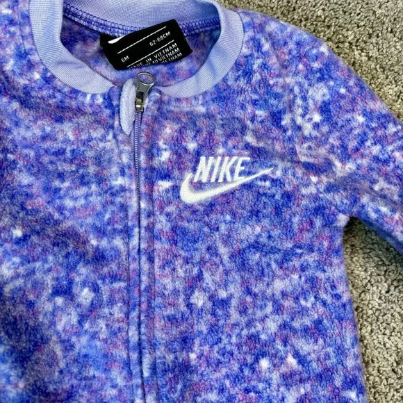 Nike‎ Fleece Footie Onesie 6M - Picture 1 of 4